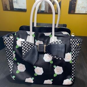 Betsy JohnsonFloral and Polka Dot Women's Handbag